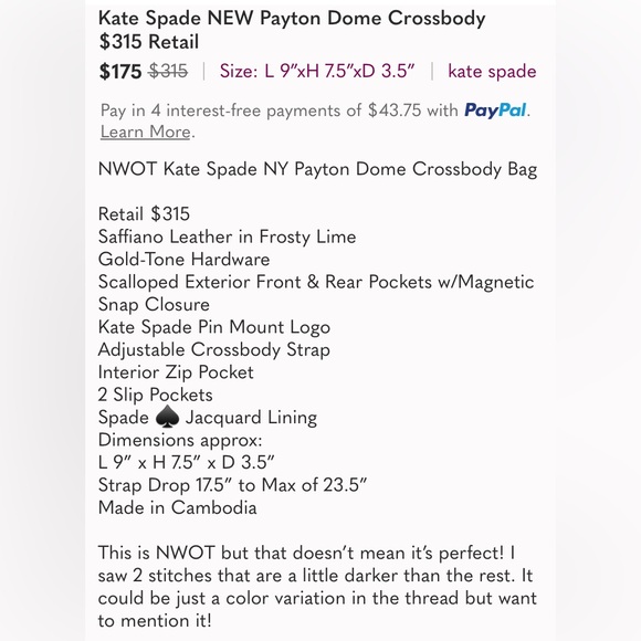 Kate Spade Payton Dome Crossbody - ❤️ NEW - Picture 2 of 10